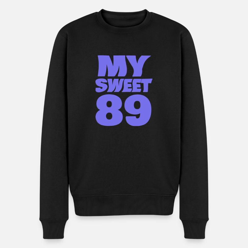 89 - Männer Premium Bio Pullover - Schwarz