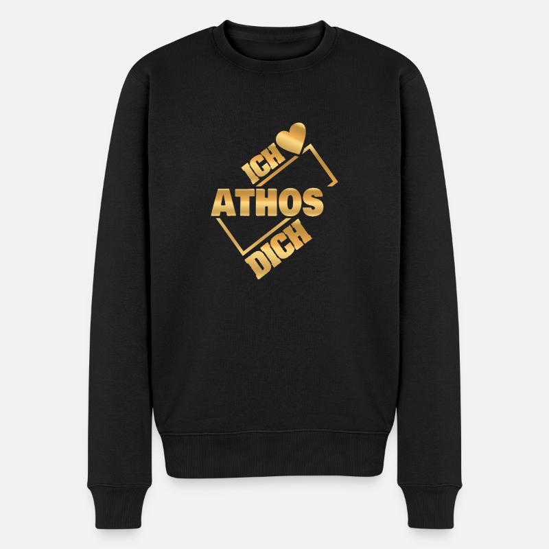 Couple Athos - Pull Premium bio Homme - noir