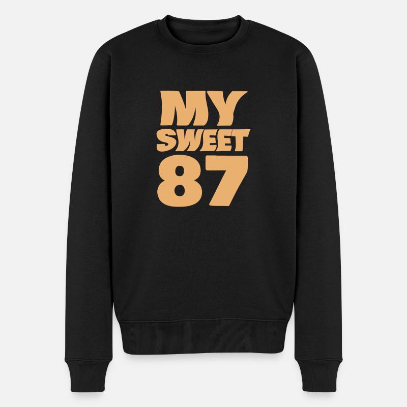 87 - Männer Premium Bio Pullover - Schwarz