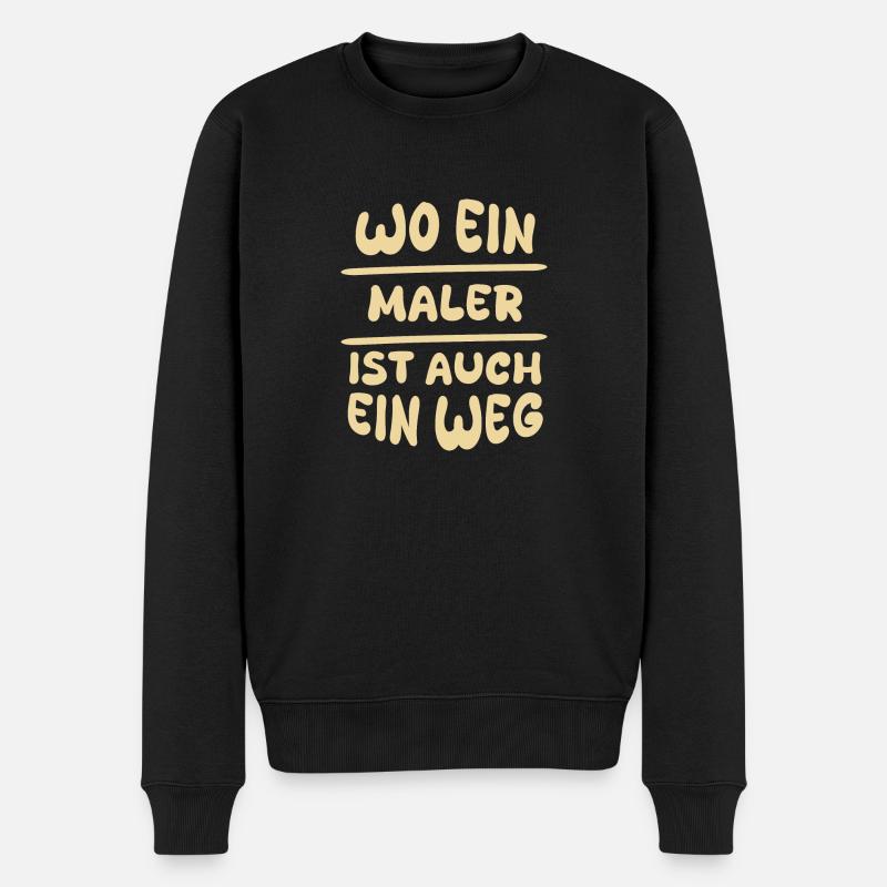 Maler als Maler - Männer Premium Bio Pullover - Schwarz