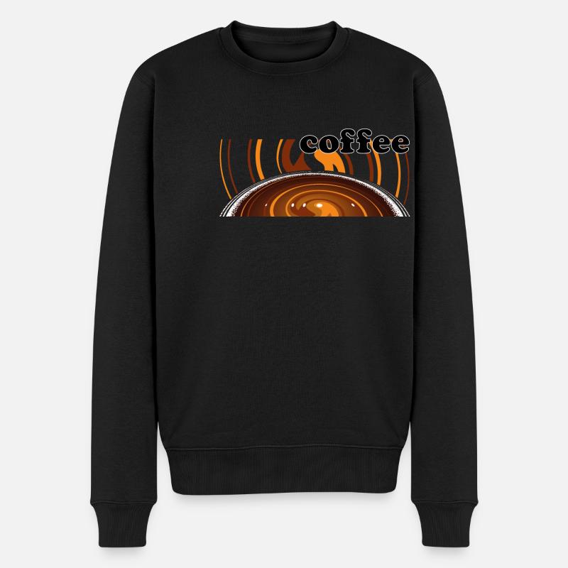 Kaffee, das dufte Getränk. - Männer Premium Bio Pullover - Schwarz