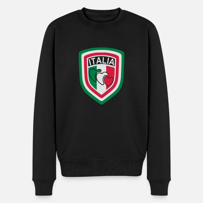 scudetto_italia1 - Männer Premium Bio Pullover - Schwarz