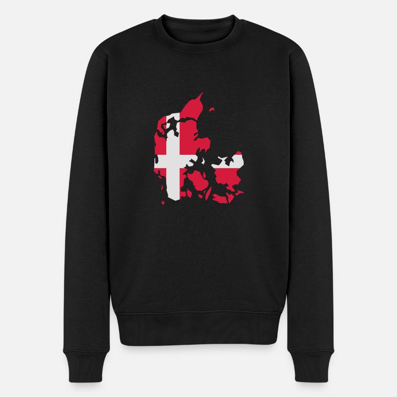 Dänemark - Männer Premium Bio Pullover - Schwarz