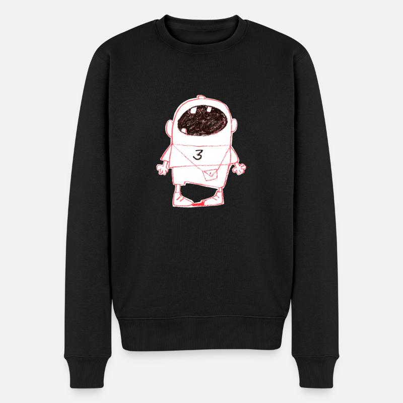 Drei Jahre - Männer Premium Bio Pullover - Schwarz