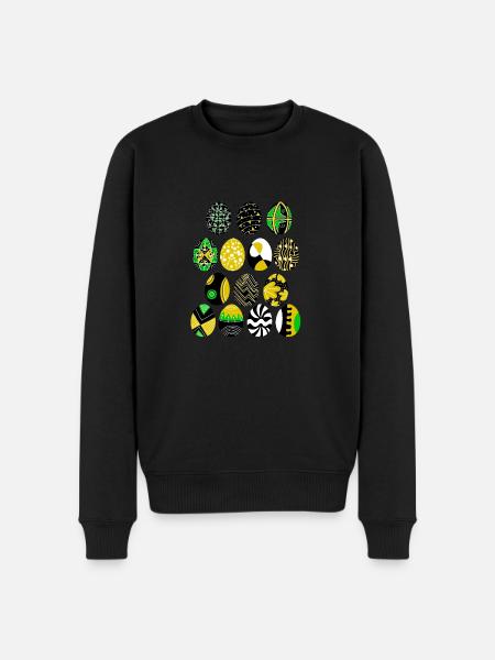 Ostereier - Männer Premium Bio Pullover - Schwarz