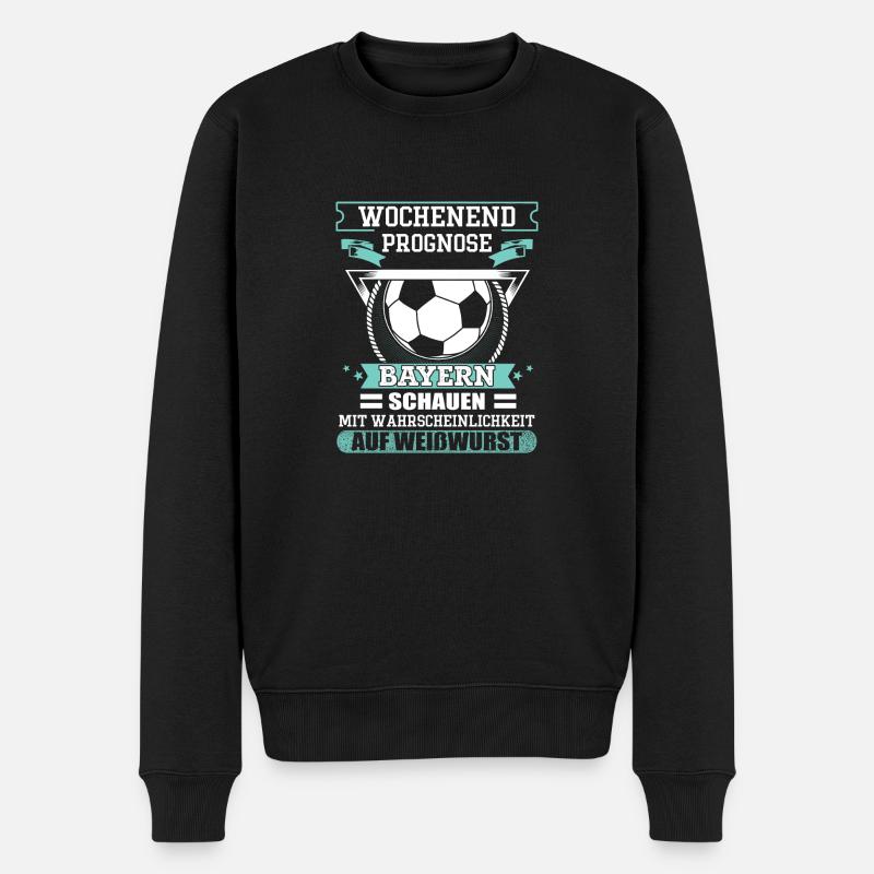 Fußball Bayern - Männer Premium Bio Pullover - Schwarz
