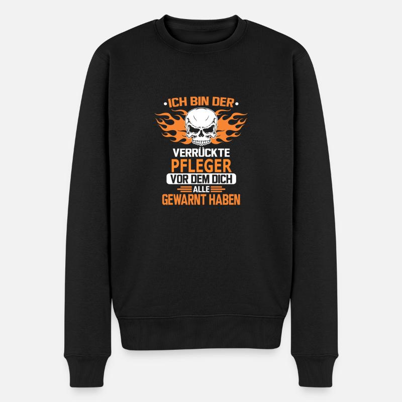 PFLEGER - Männer Premium Bio Pullover - Schwarz