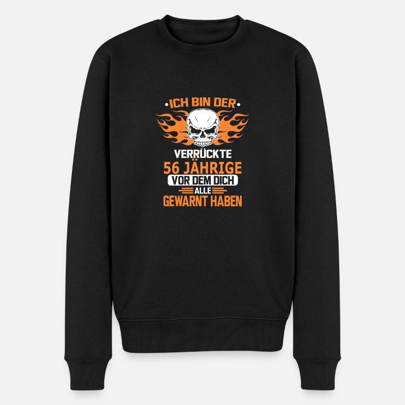 56 JÄHRIGE - Männer Premium Bio Pullover - Schwarz