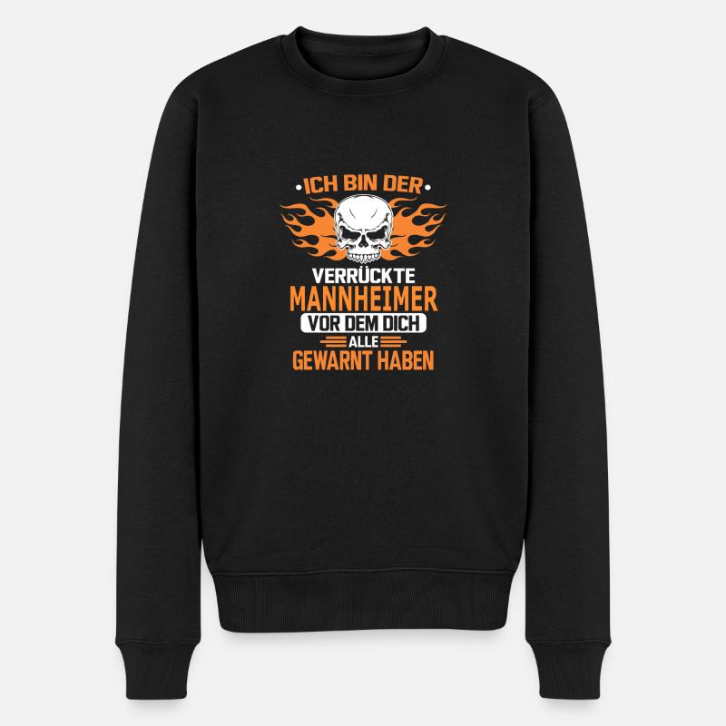 MANNHEIMER - Männer Premium Bio Pullover - Schwarz
