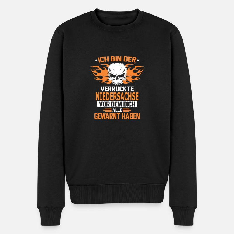 NIEDERSACHSE - Männer Premium Bio Pullover - Schwarz