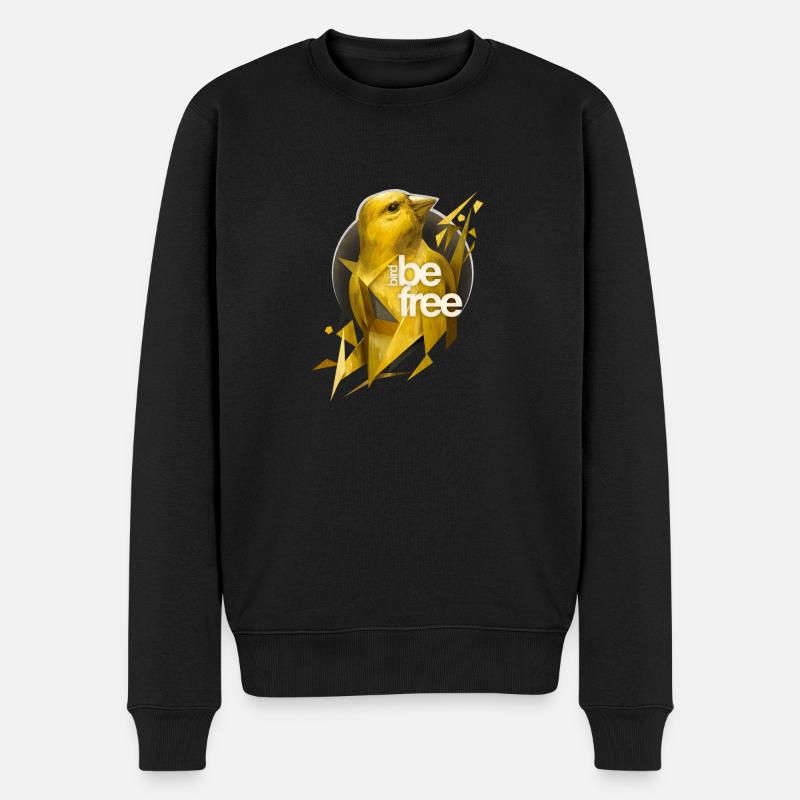 Vogel - Männer Premium Bio Pullover - Schwarz