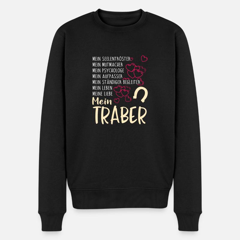 TRABER - mein - Männer Premium Bio Pullover - Schwarz