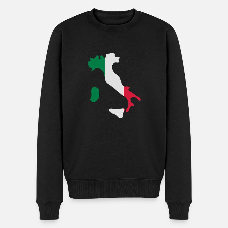 italy - Männer Premium Bio Pullover - Schwarz