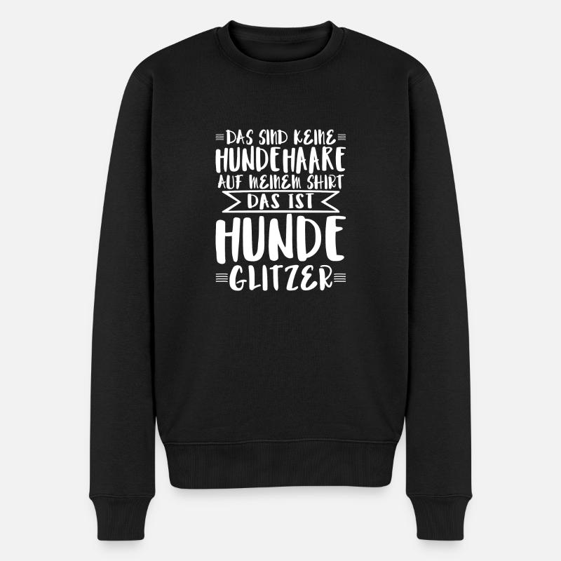 Hunde T-Shirt - Das ist Hunde Glitzer - Männer Premium Bio Pullover - Schwarz
