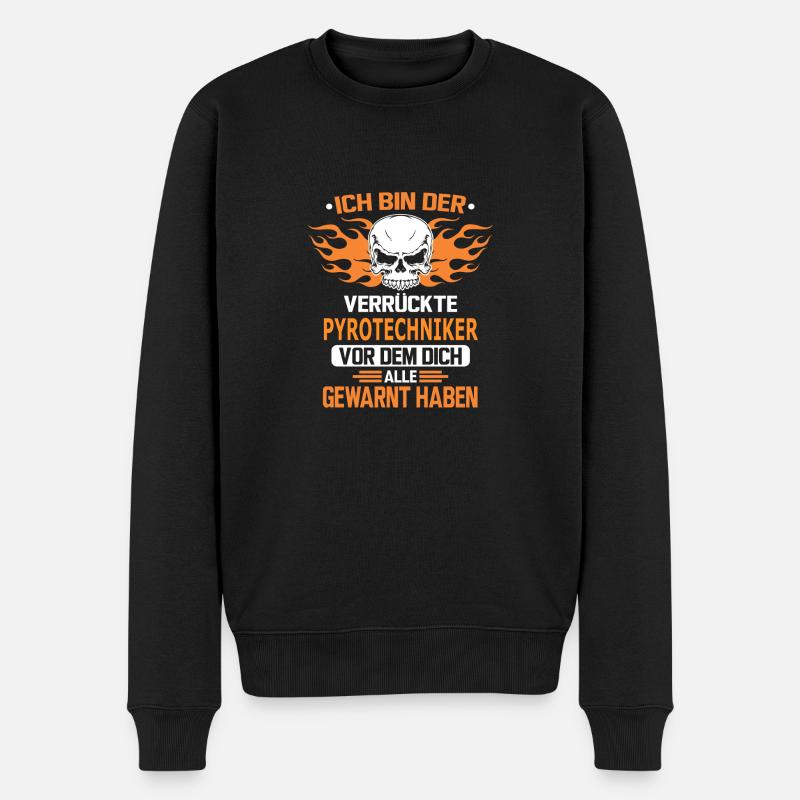 PYROTECHNIKER - Männer Premium Bio Pullover - Schwarz
