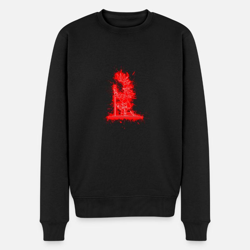 Polne Poland - hussare, hussar als kniender ritter - Männer Premium Bio Pullover - Schwarz