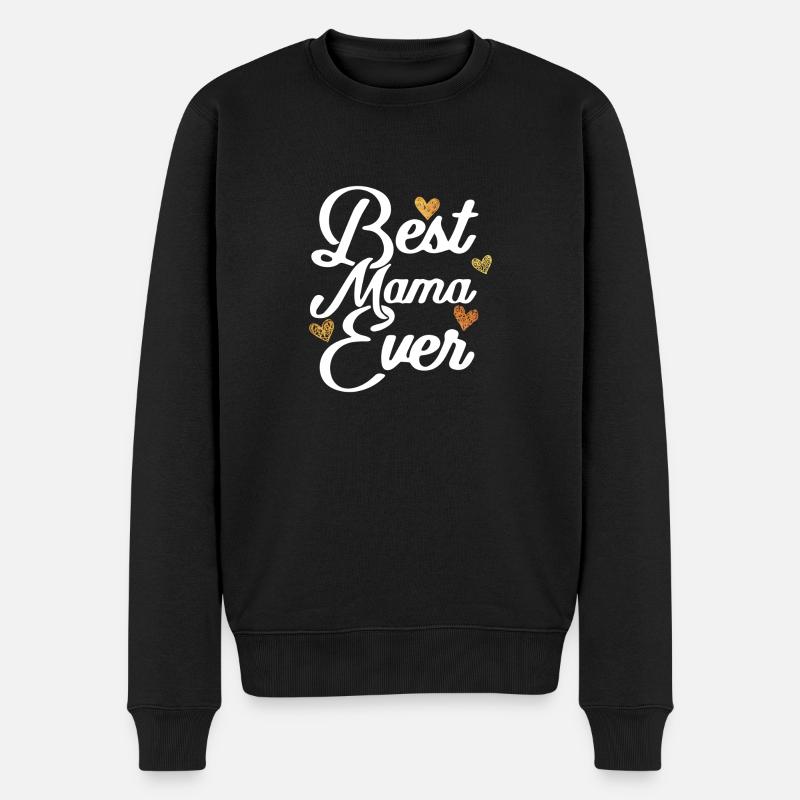 Beste Mama aller Zeiten - Männer Premium Bio Pullover - Schwarz