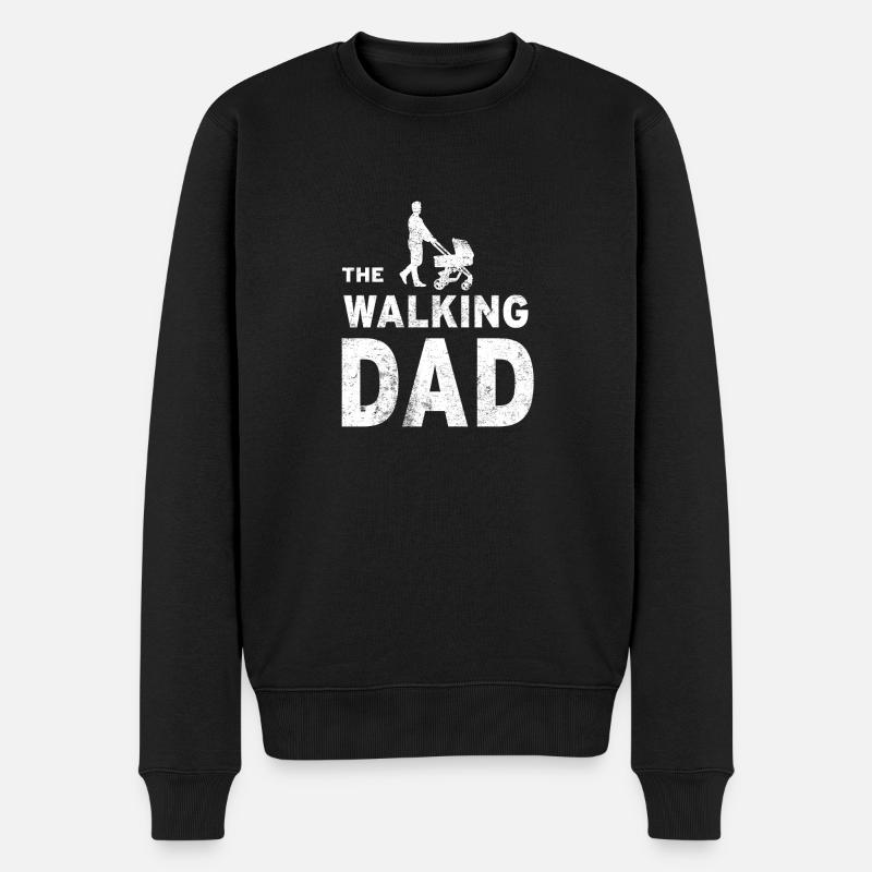 The walking Dad - Pull Premium bio Homme - noir