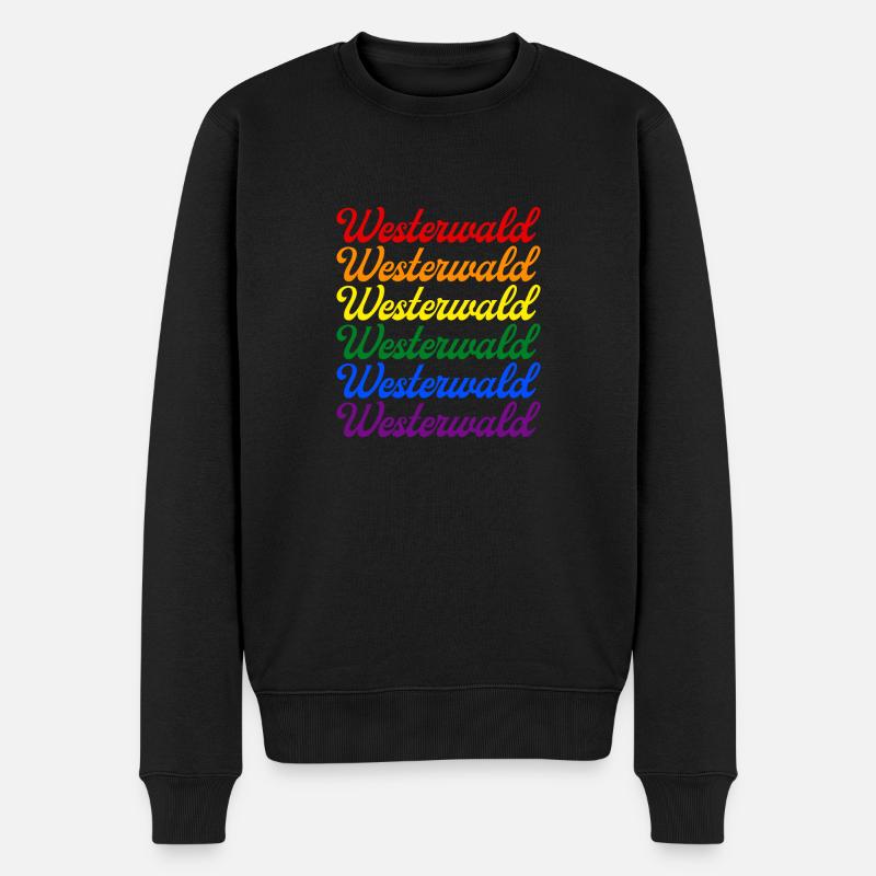 Westerwald Berge Westerwald Geschenkidee Pfalz - Männer Premium Bio Pullover - Schwarz