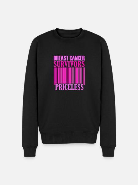 Priceless Breast Cancer Awareness - Men's Premium Organic Jumper - black