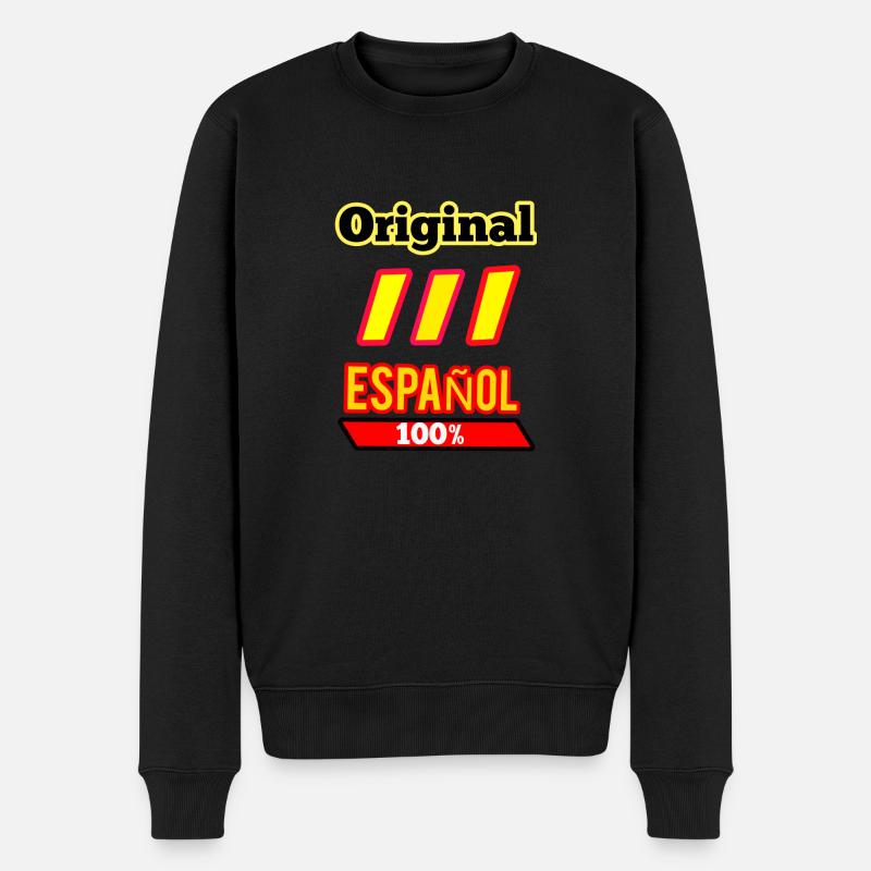 Original Spanisch - Männer Premium Bio Pullover - Schwarz