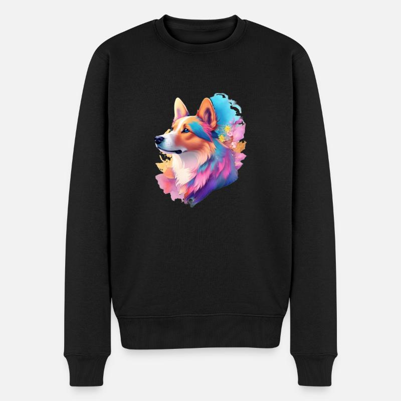 Hunde Portrait - Männer Premium Bio Pullover - Schwarz