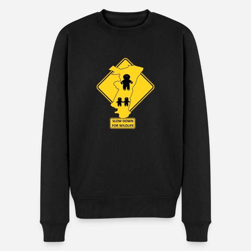 Alsace Slow Down Wildlife - Pull Premium bio Homme - noir