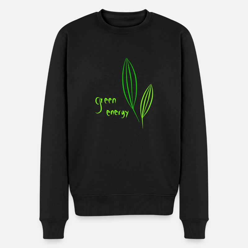 green energy - Männer Premium Bio Pullover - Schwarz