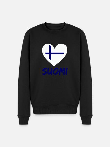 finland suomi - Männer Premium Bio Pullover - Schwarz