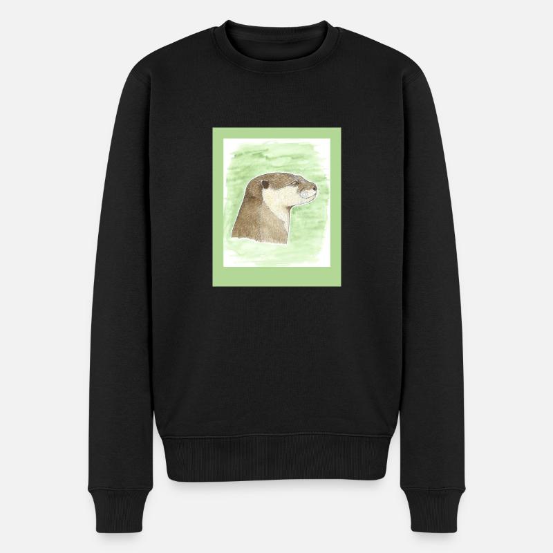 231003 Loutre 3 - Pull Premium bio Homme - noir