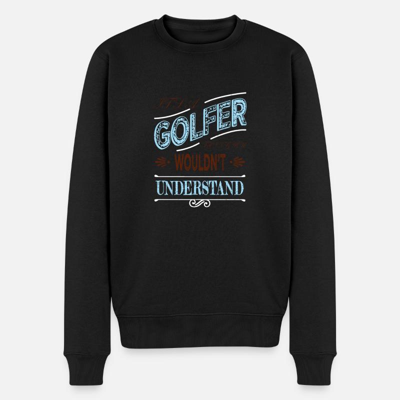 golfcoachgift golfcoachgifts golflover golfgirl - Männer Premium Bio Pullover - Schwarz