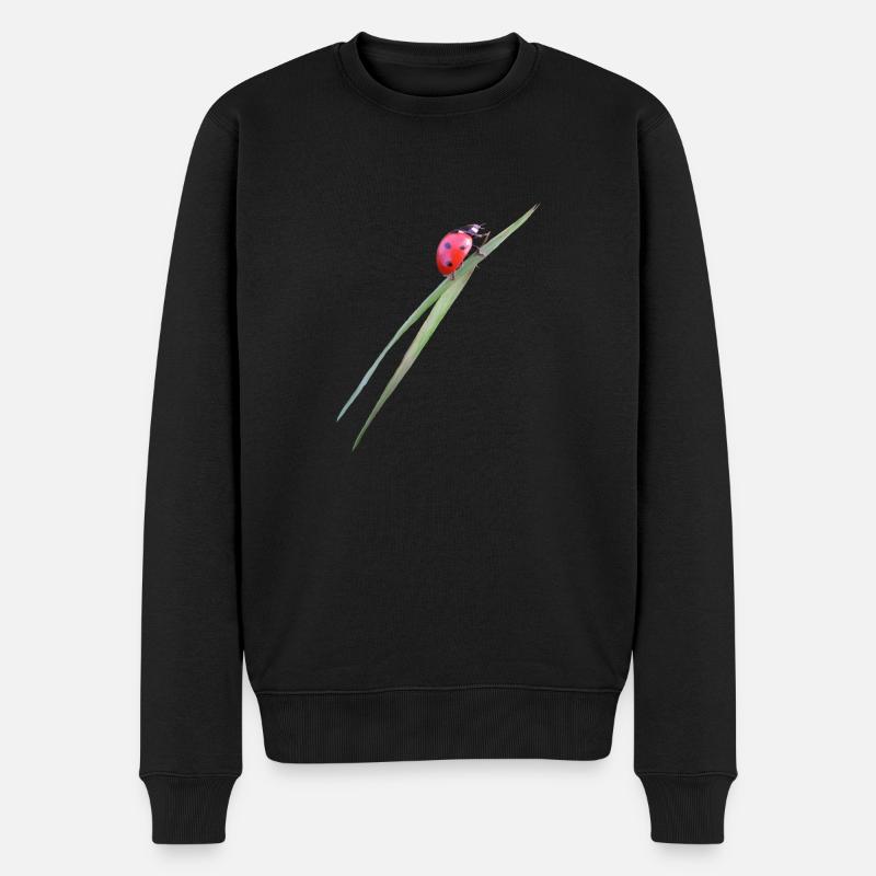 Marienkäfer - Männer Premium Bio Pullover - Schwarz