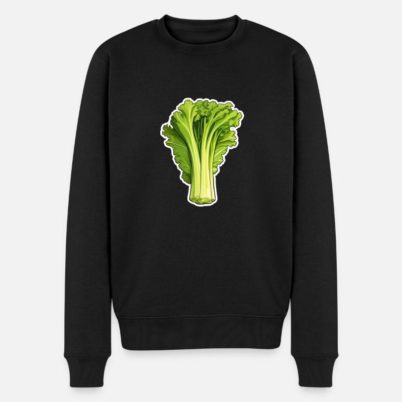 Celery or celery - Men's Premium Organic Jumper - black