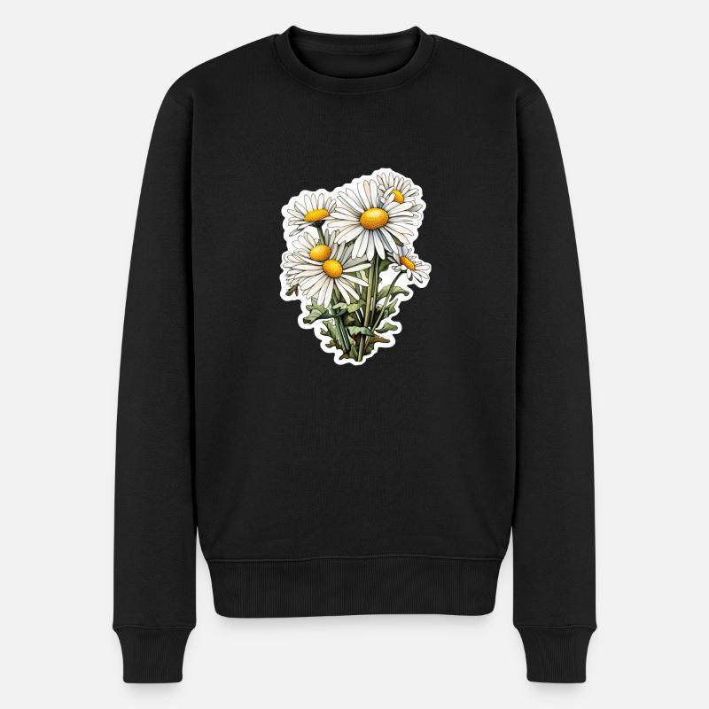 Camomille 6 Fleurs - Pull Premium bio Homme - noir