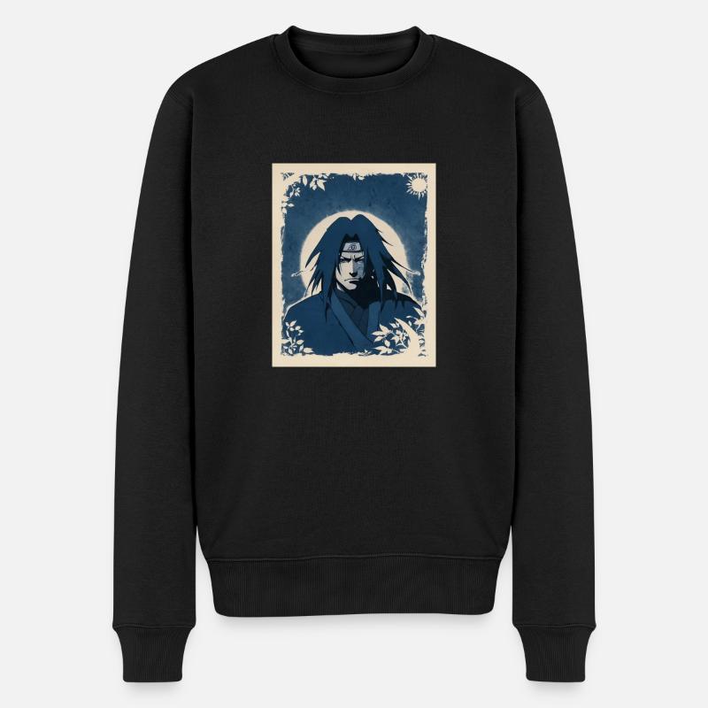 Portrait de personnage d’anime - Pull Premium bio Homme - noir