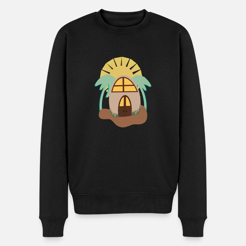 Insel - Männer Premium Bio Pullover - Schwarz