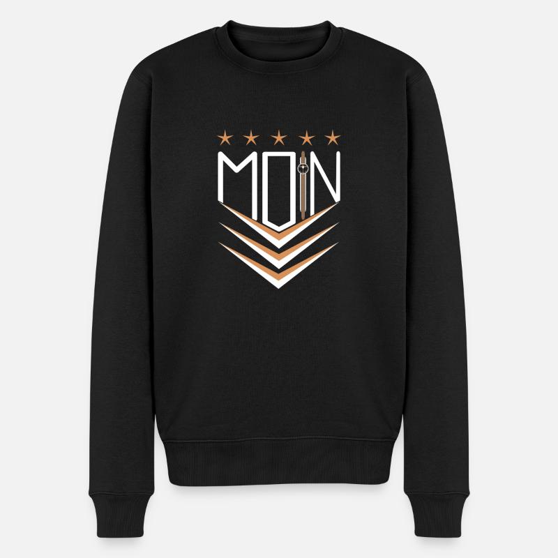 moin moin - Männer Premium Bio Pullover - Schwarz