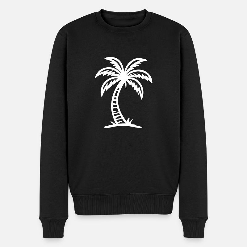 Palme Symbol - Männer Premium Bio Pullover - Schwarz