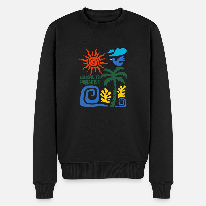 Urlaub und strand - Männer Premium Bio Pullover - Schwarz