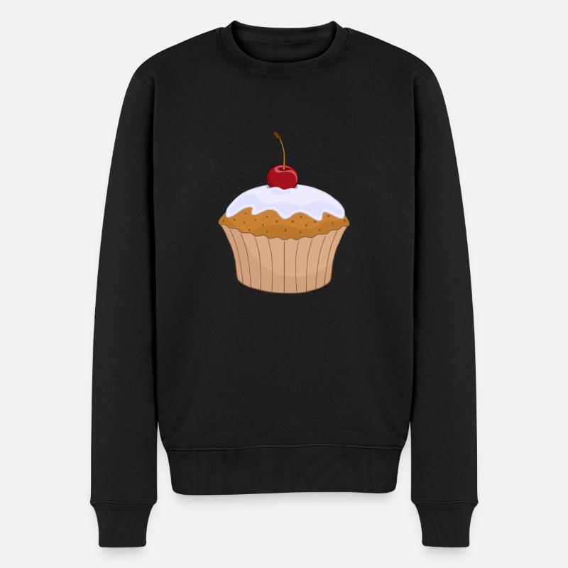 cupcake muffin cake kuchen backen bakery67 - Männer Premium Bio Pullover - Schwarz