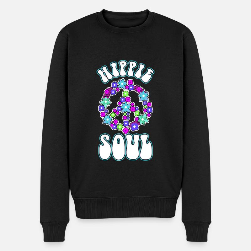 Âme hippie - Pull Premium bio Homme - noir