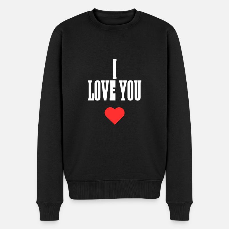 Je t’aime - Pull Premium bio Homme - noir