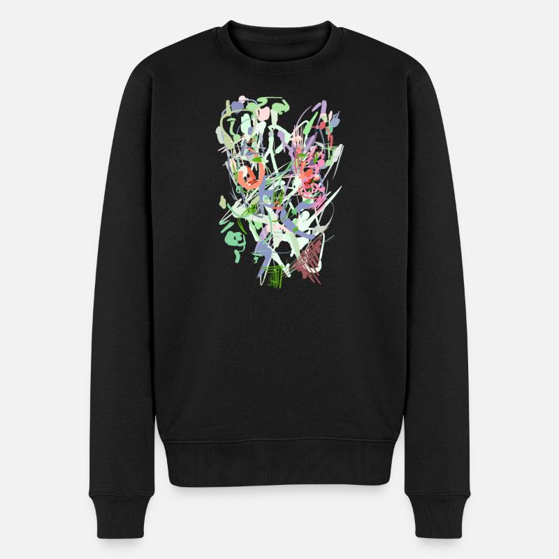 Hintergrund Design - Pastell - Männer Premium Bio Pullover - Schwarz
