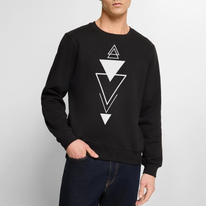 Triangular symbol (white) Men's Premium Organic Jumper