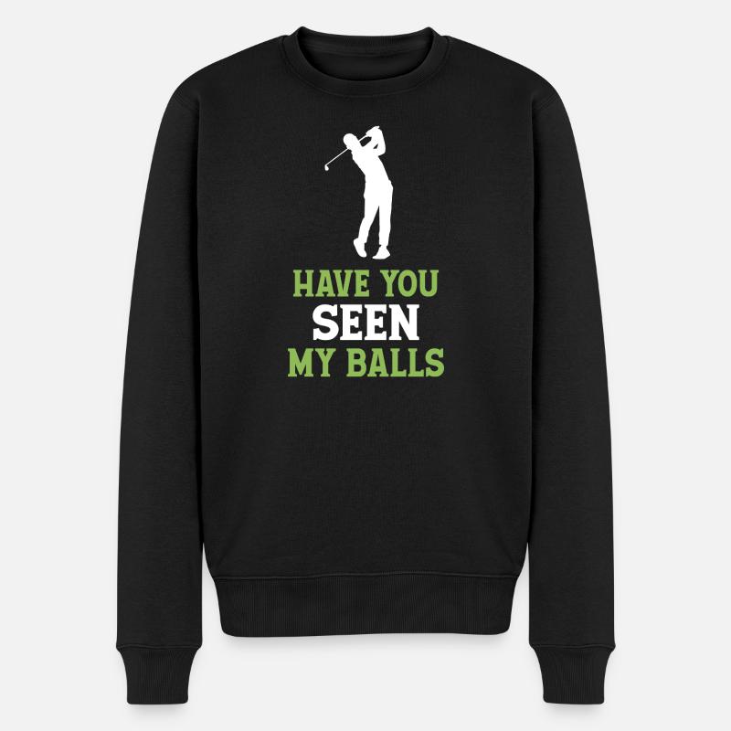 Golf - Avez-vous vu mes balles - Pull Premium bio Homme - noir