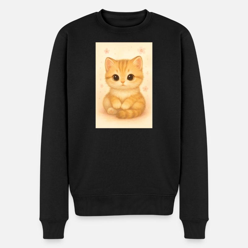 Chat mignon – Cute Kitten Illustrati - Pull Premium bio Homme - noir