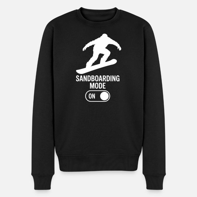 Sandboarder Mode On Summer Sandboarding - Männer Premium Bio Pullover - Schwarz