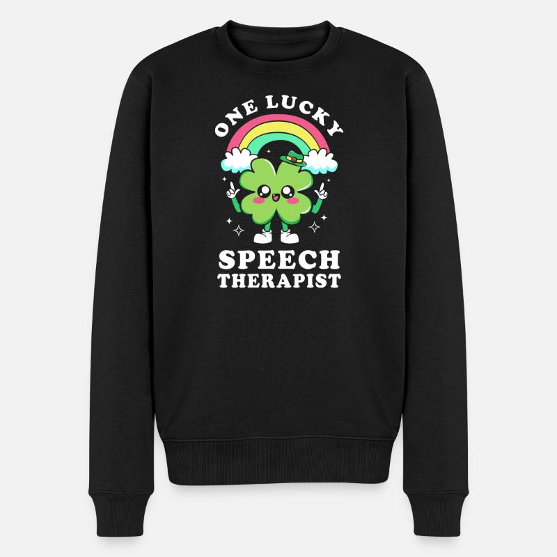 Logopäde Logopädie Sprachtherapeut - Männer Premium Bio Pullover - Schwarz