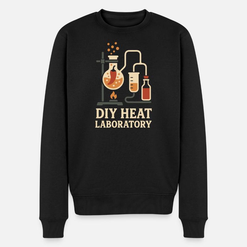 Saucier Pieux Chili Fermenté Épicé - Pull Premium bio Homme - noir