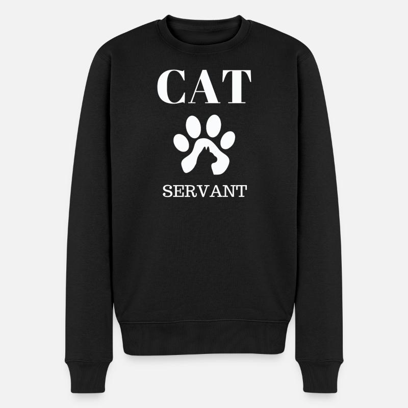 Serviteur Patte de Chat - Pull Premium bio Homme - noir